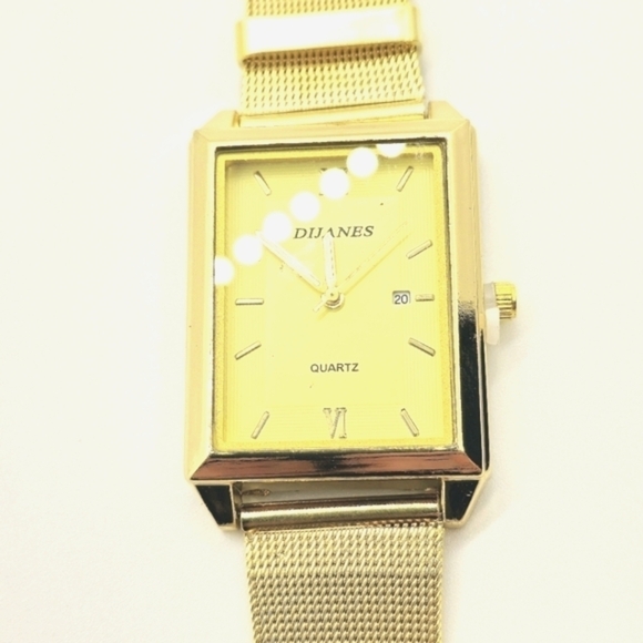 Unisex Dijanes Gold Plated Dial - Mesh Bracelet One Size Fits All - Picture 4 of 6